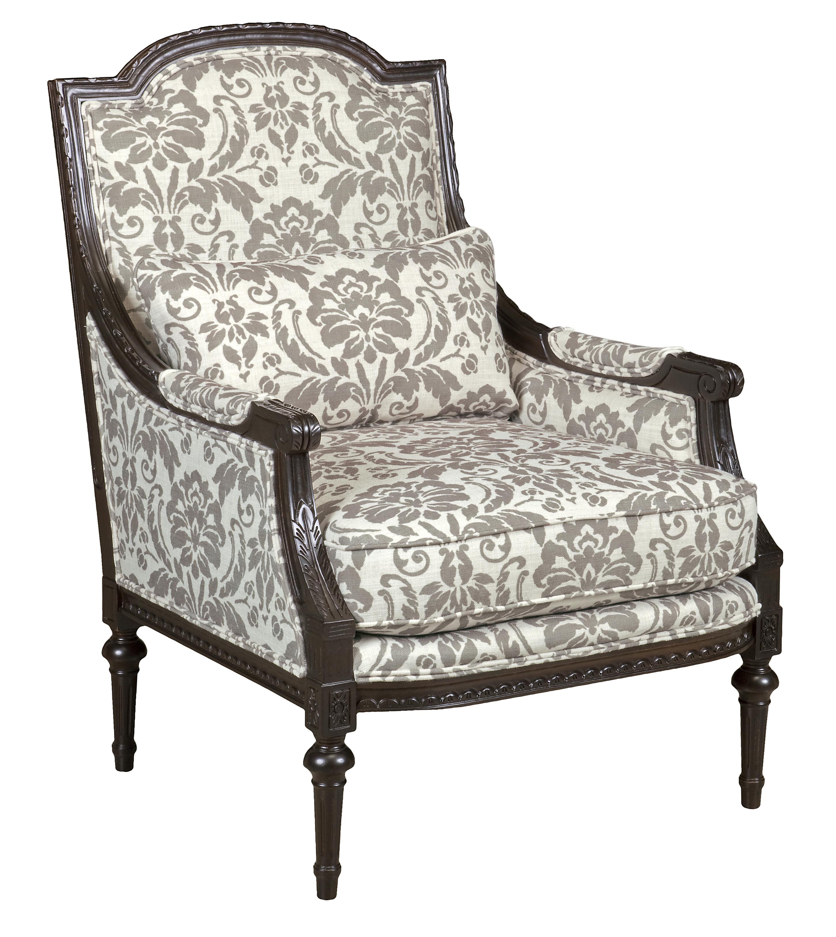 Kincaid Furniture Accent Chairs UPH 836 00 Litchfield Chair with Exposed Wood Trim Home Collections Furniture Uph Upholstered Chairs